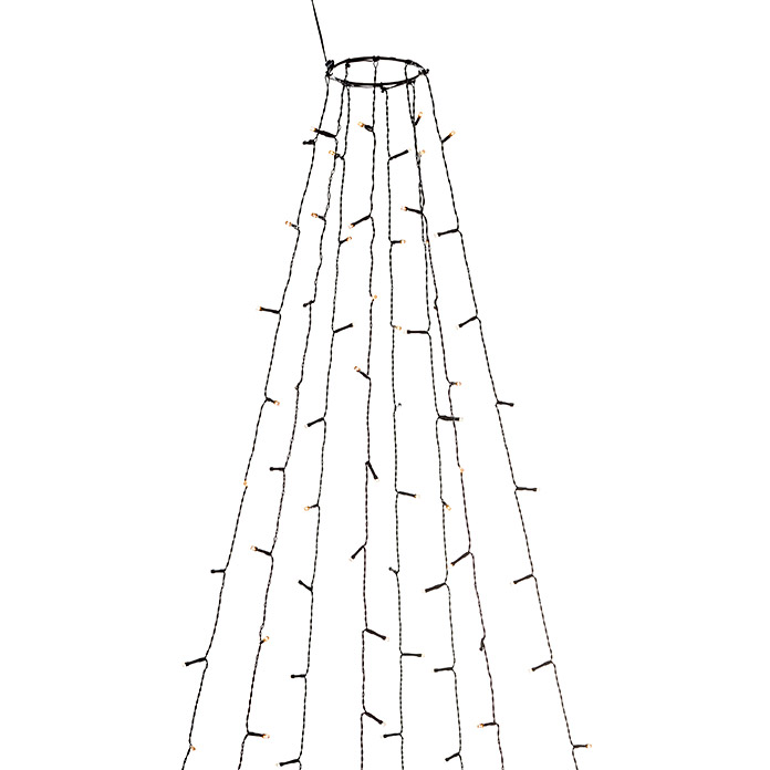 KONSTSMIDE Mantello di luci a LED per albero con anello