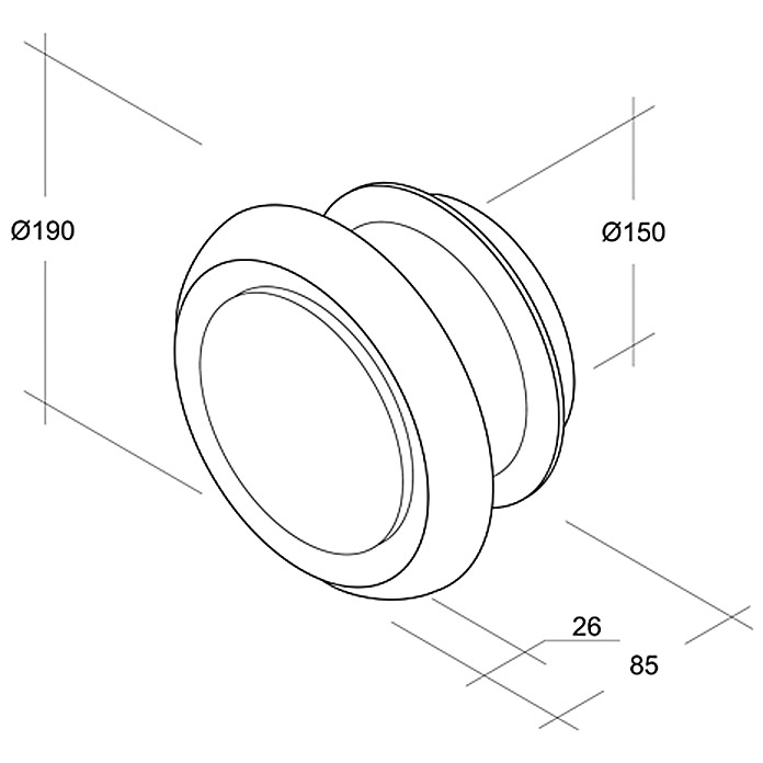 Air-Circle Soupape à disque Ø 150 mm