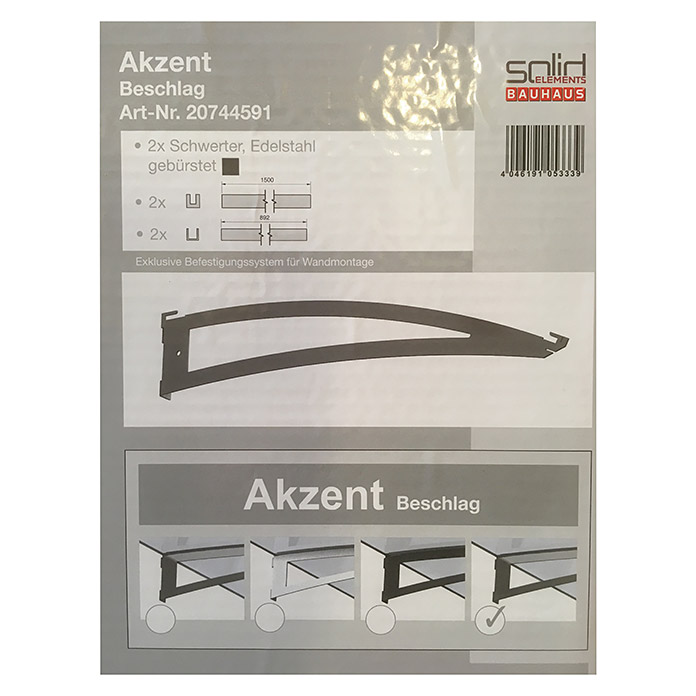 Armatures Akzent acier inoxydable solid ELEMENTS