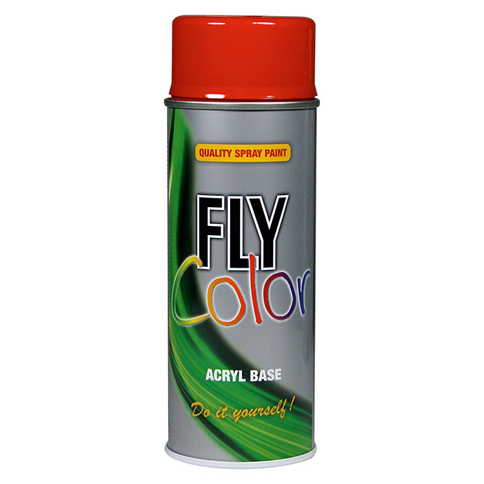 Laque en aérosol Fly Color rouge feu RAL 3000
