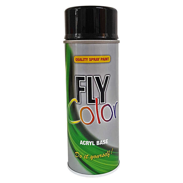 Laque en aérosol Fly Color noire RAL 9005