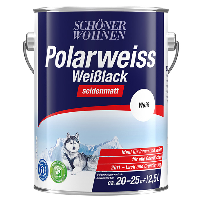 SCHÖNER WOHNEN Polarweiss Weisslack glänzend
