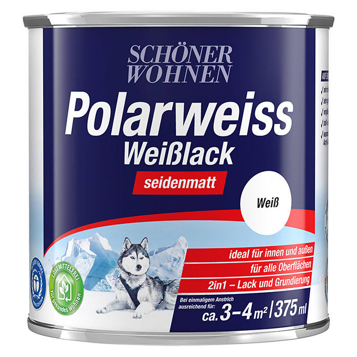 SCHÖNER WOHNEN Polarweiss laque blanche satiné