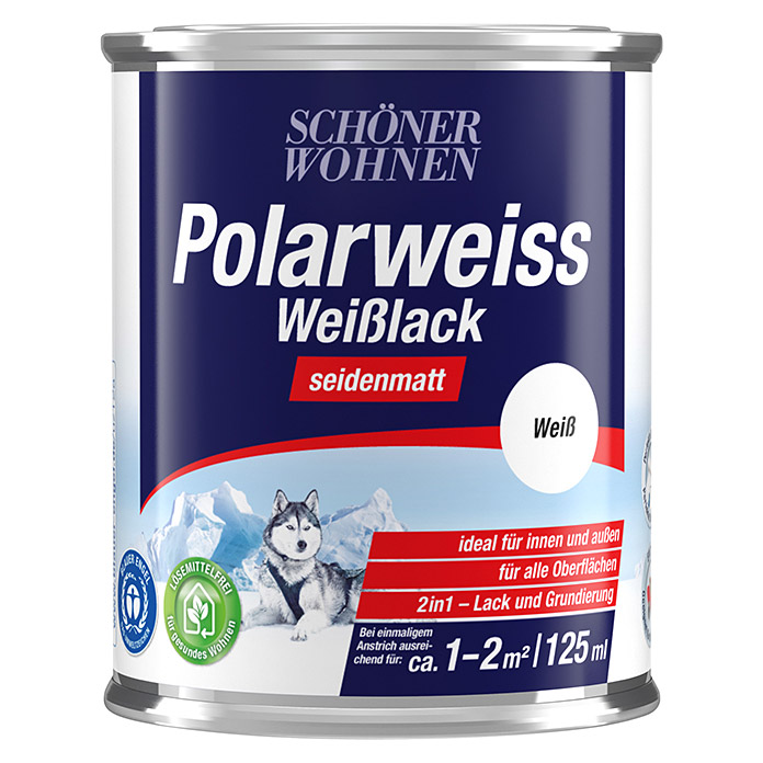 SCHÖNER WOHNEN Polarweiss Weisslack seidenmatt
