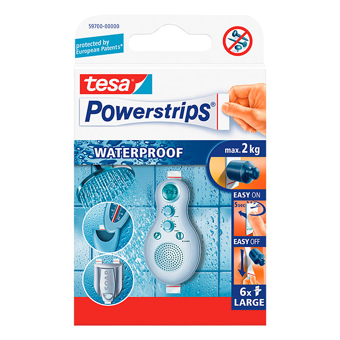 tesa Powerstrips Waterproof Selbstklebestrip 