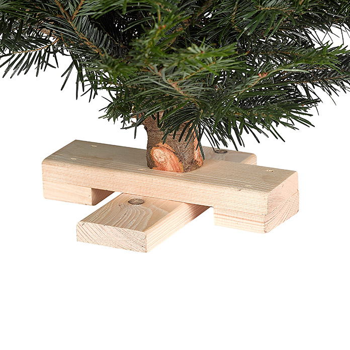 Sapin de Noël avec croix en bois