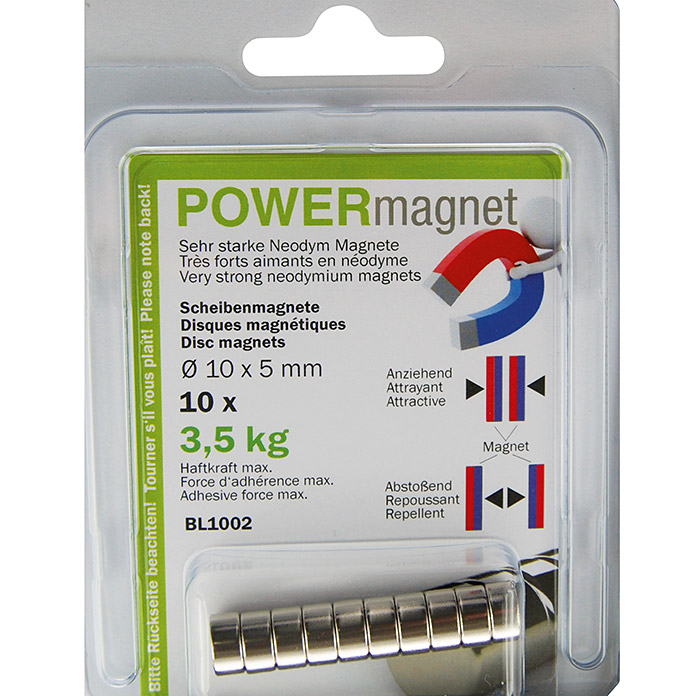 Magnete POWERmagnet a forma cilindrica 10x5 mm