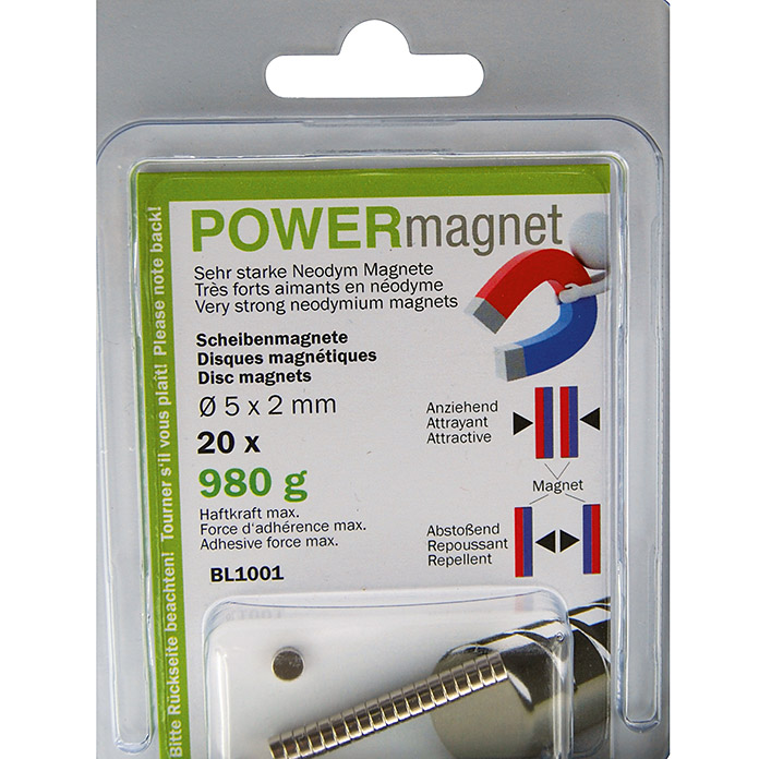 Magnete POWERmagnet a forma cilindrica 5x2 mm