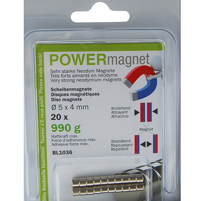 Magnete POWERmagnet a forma cilindrica 5x4 mm