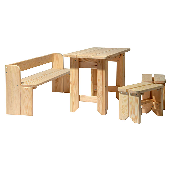 Set di tavolo e sedie per bambini
