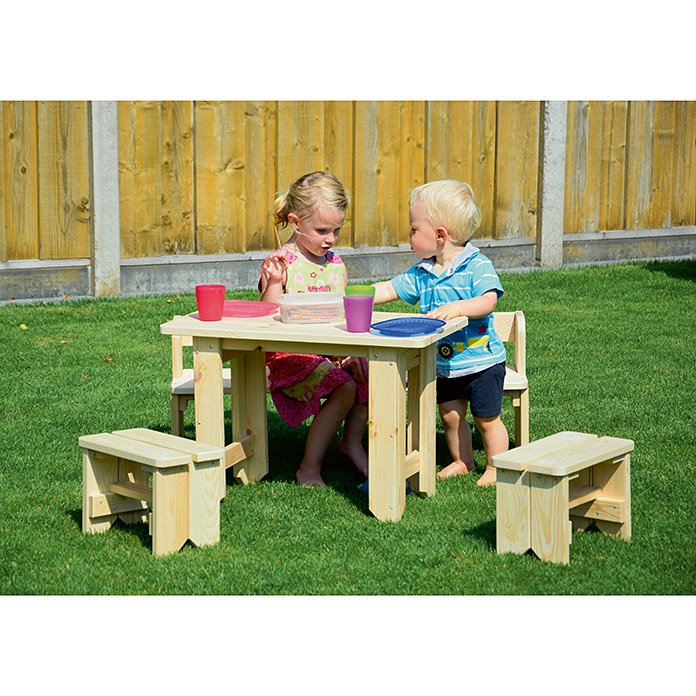 Set di tavolo e sedie per bambini