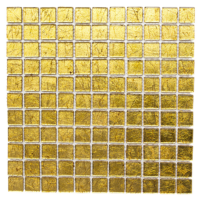 Carreaux mosaïque Quadrat Crystal Uni Gold