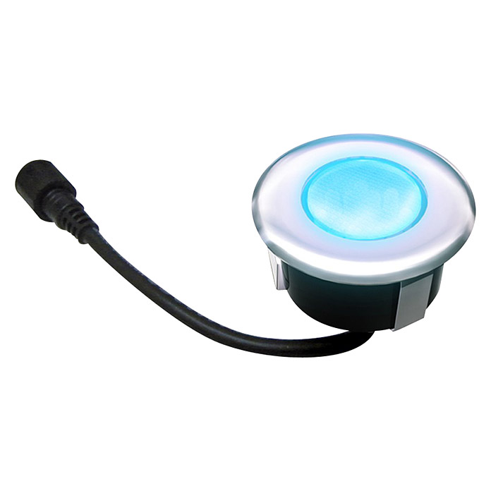 Easy Connect Spot encastré LED rond en bois bleu