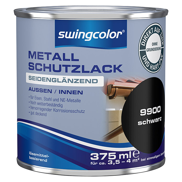Laque de protection métallique noire swingcolor