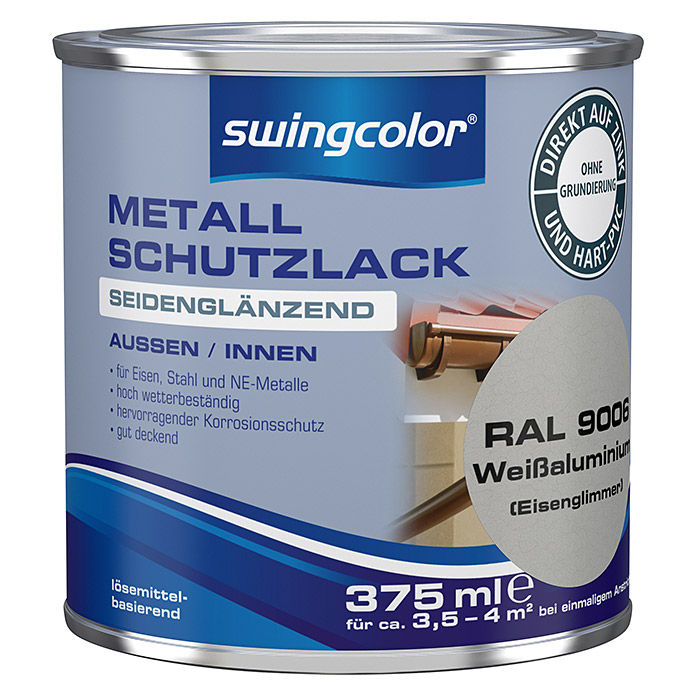 Laque de protection du métal aluminium blanc de swingcolor