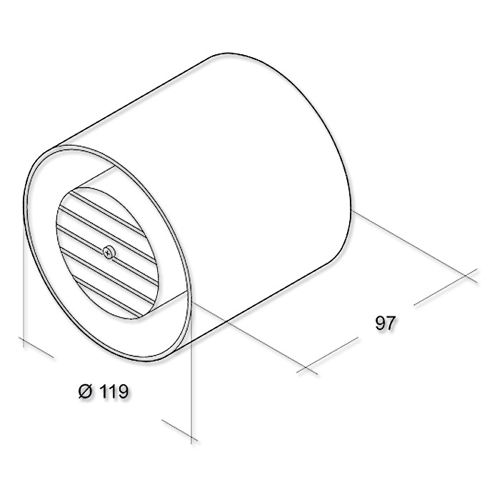 Air-Circle Ventilateur tubulaire encastrable Ø 125 mm