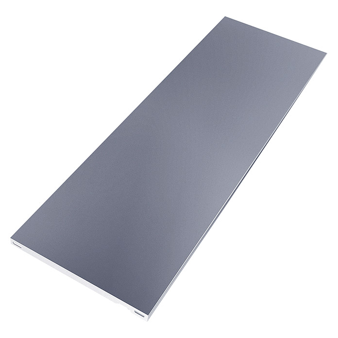 Stahlfachboden Weiss/Aluminium