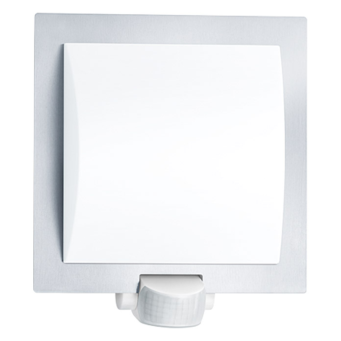 60 W Steinel Lampada da parete L 585 bianco classe energetica A++ vetro soffiato luce da esterno E27 con sensore di movimento a 180° raggio max 12 m