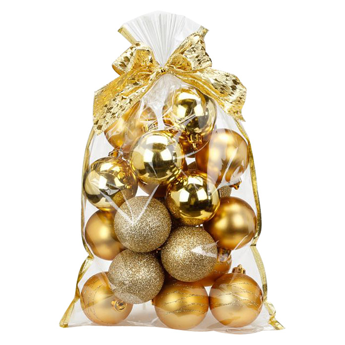 Palle di Natale in oro 6 cm