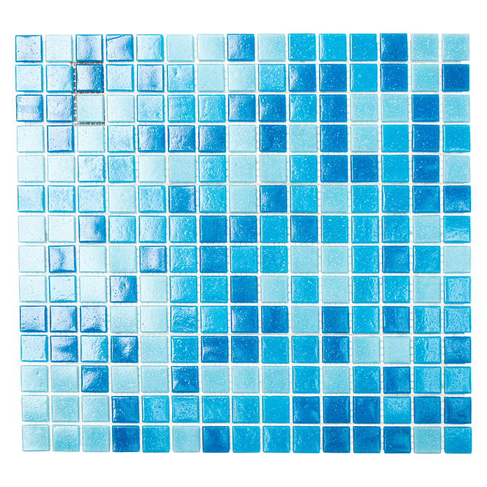 Mosaïque de verre carré mélange bleu clair