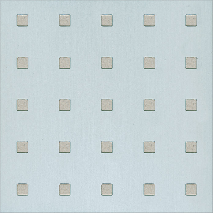 Lamiera forata quadrata (L x L: 1000 x 280 mm, spessore: 0.7 mm, alluminio,  anodizzato)