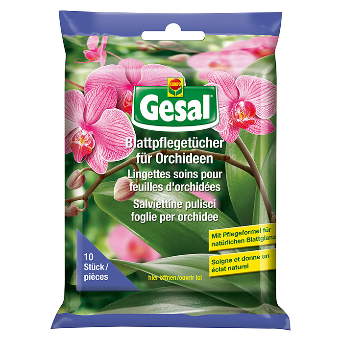 Chiffon soin Gesal pour feuilles d'orchidées