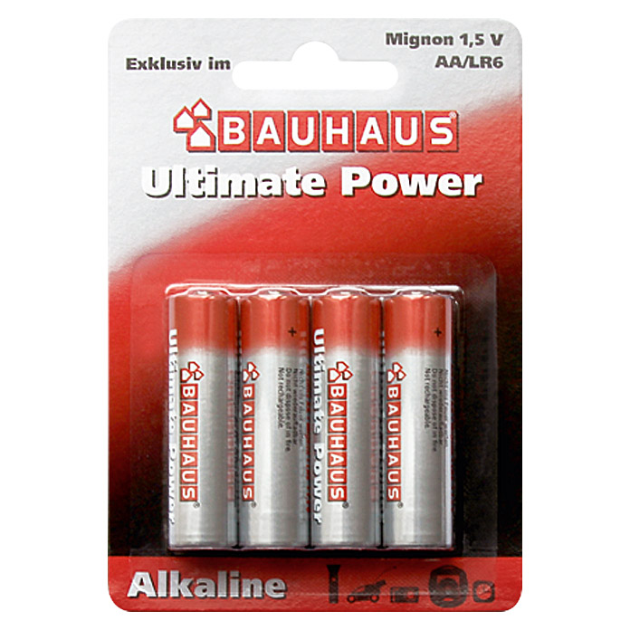 BAUHAUS Batterie Ultimate Power Mignon AA