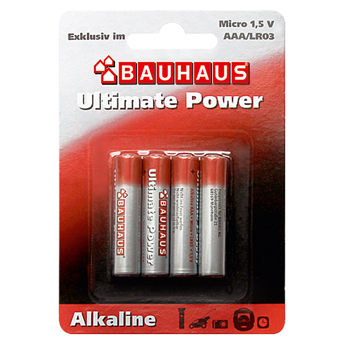 BAUHAUS Ultimate Power Micro AAA Batterie