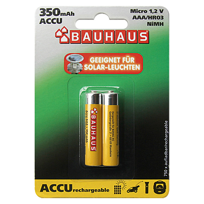 BAUHAUS Micro AAA Akku-Batterien