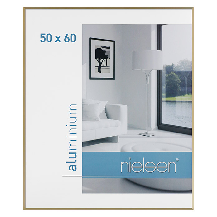 Nielsen Cadre en aluminium Pixel 50x60 cm - blanc brillant - verre