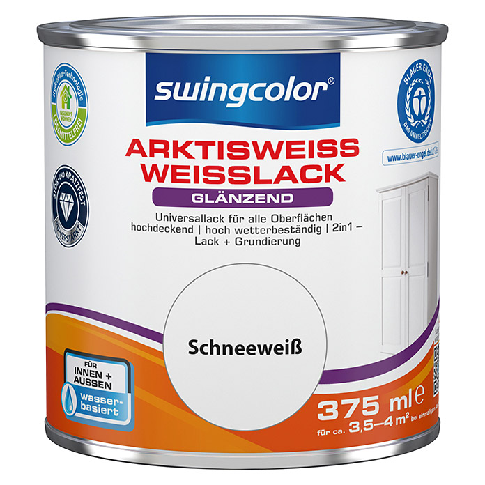 swingcolor Arktisweiss Weisslack glänzend