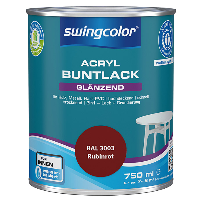 swingcolor Acryl Buntlack Rubinrot glänzend