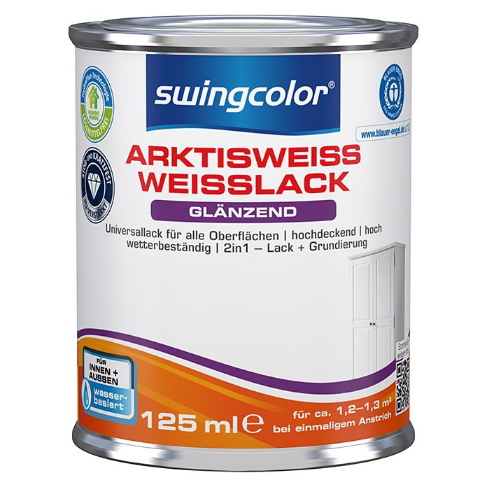 swingcolor Arktisweiss Weisslack glänzend