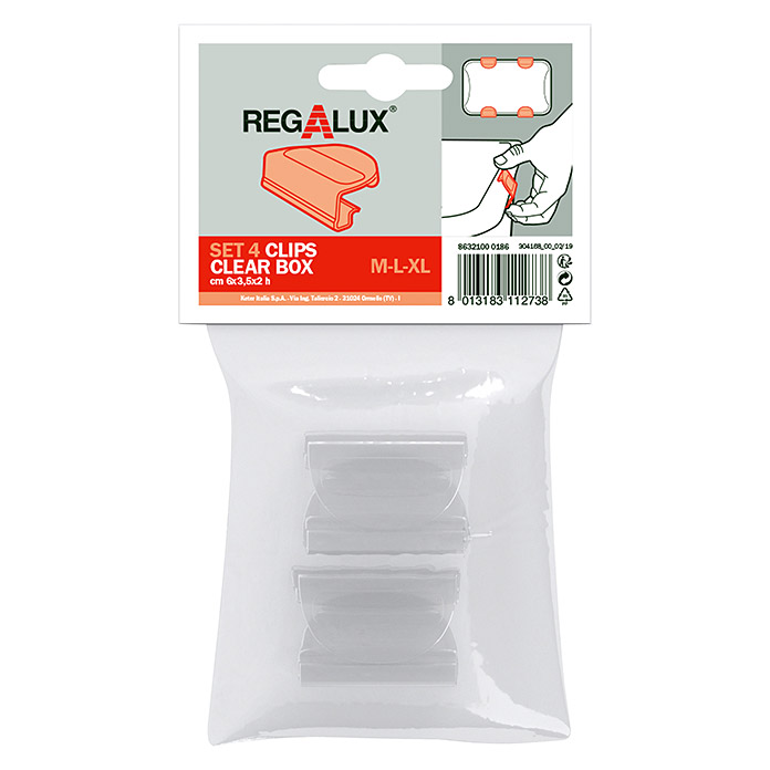REGALUX Clip per contenitore Clear Box