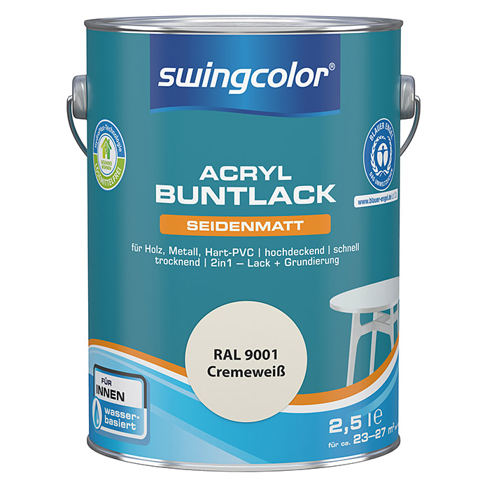 swingcolor Acryl Buntlack Cremeweiss seidenmatt
