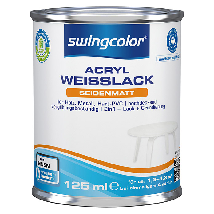swingcolor Acryl Weisslack seidenmatt