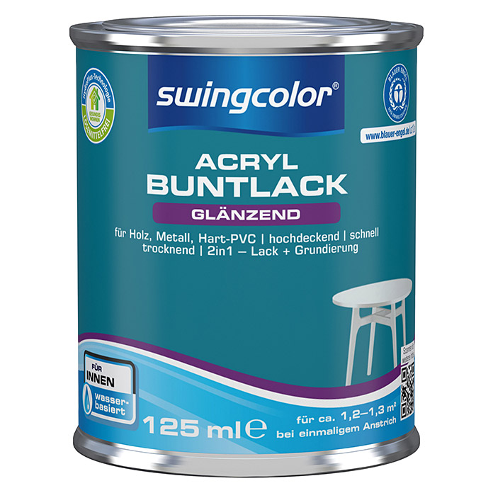 swingcolor Acryl Buntlack Lichtgrau glänzend