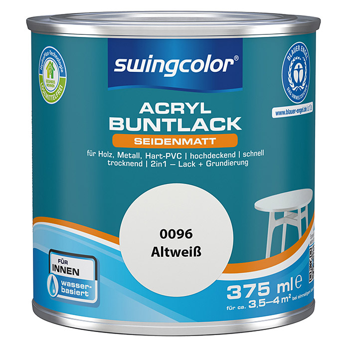 swingcolor Acryl Buntlack Altweiss seidenmatt