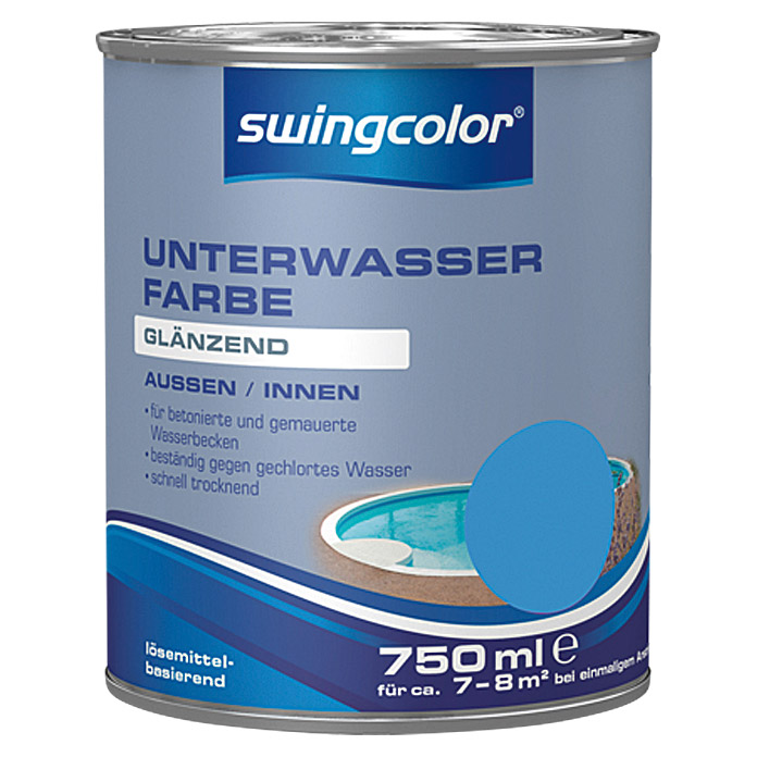 swingcolor Unterwasserfarbe Lidoblau