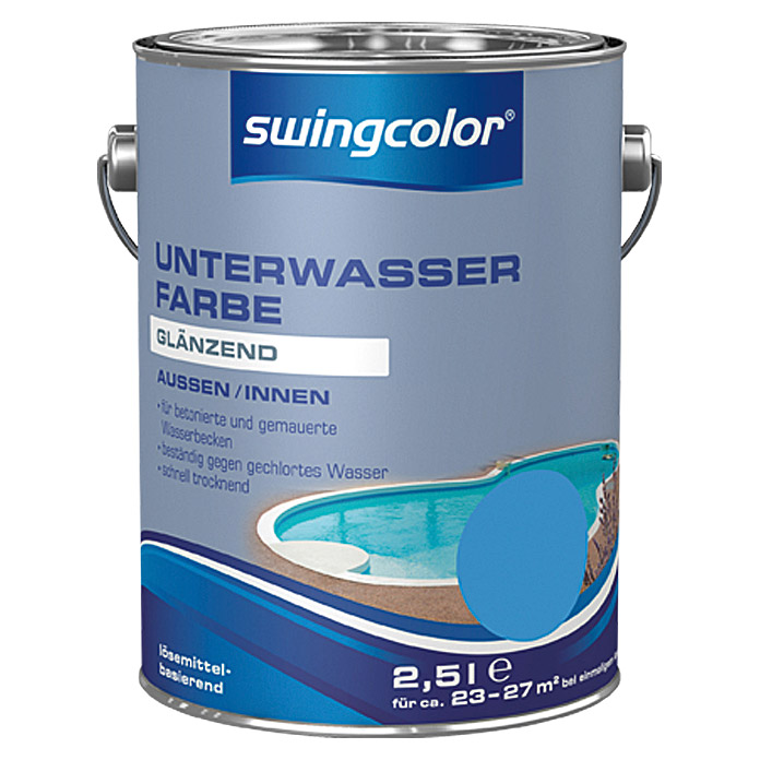 swingcolor Peinture pour piscines bleu lido