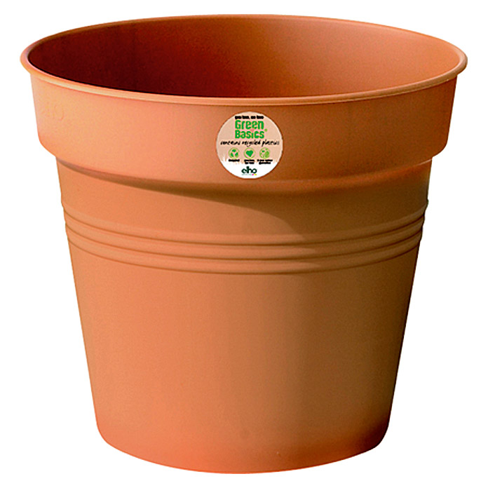 elho Green Basics Vaso per piante 11 cm (Ø: 11 cm, plastica, rosso argilla)