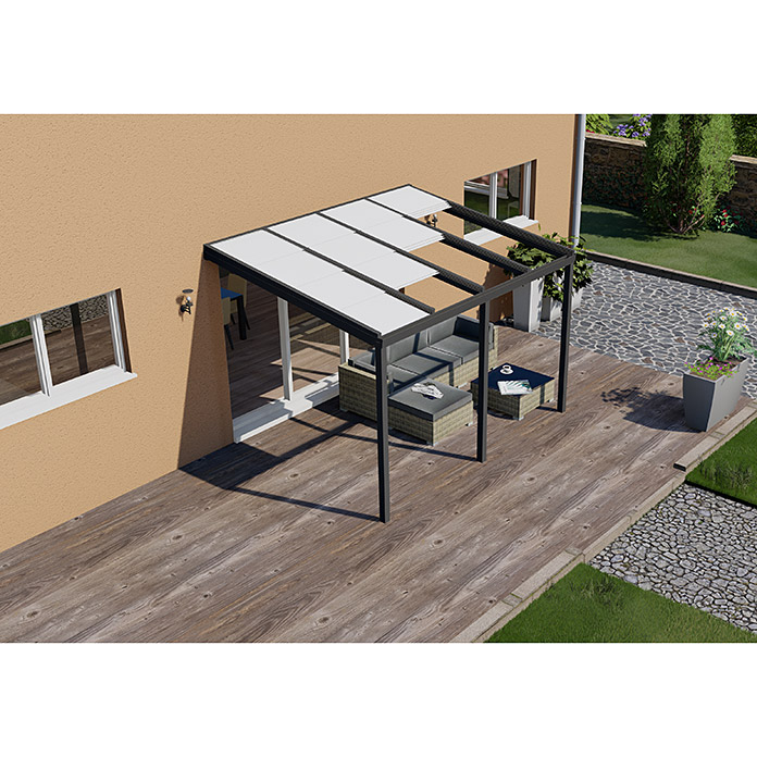 Special Edition Toiture de terrasse avec toit coulissant 4 x 3 m