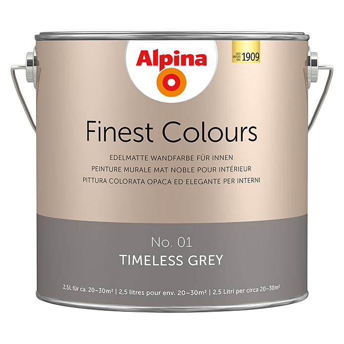 Alpina Finest Colours Wandfarbe Timeless Grey