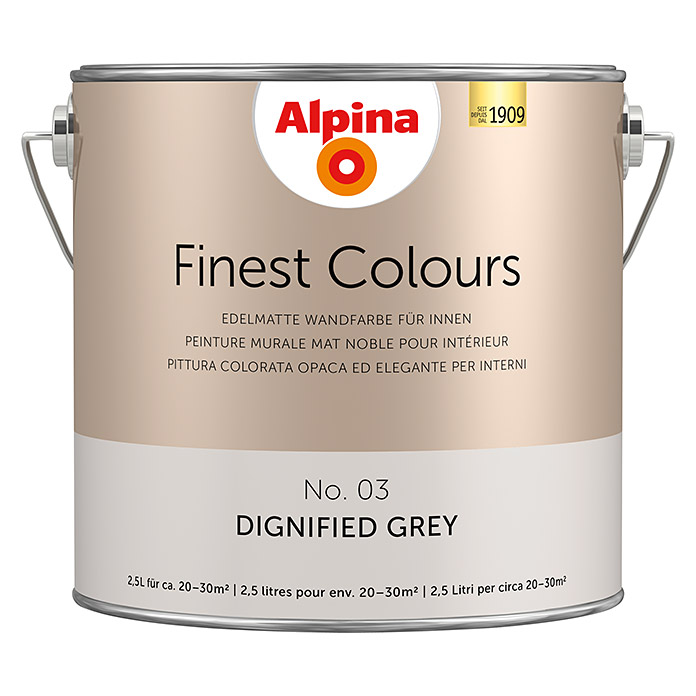 Alpina Finest Colours Wandfarbe Dignified Grey