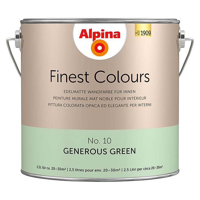 Alpina Finest Colours Pittura murale Generous Green 