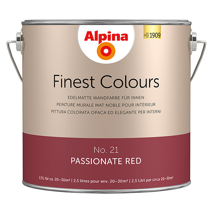 Peinture murale Alpina Finest Colours Passionate Red