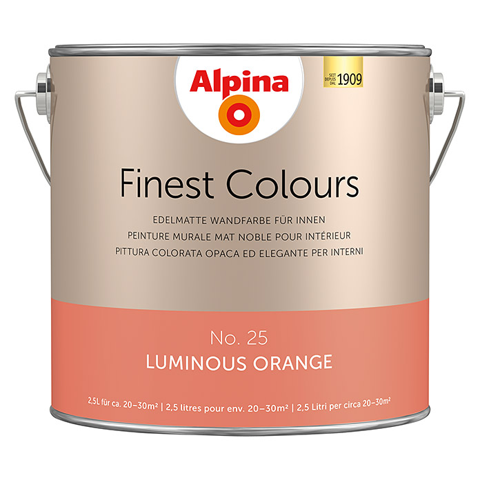 Alpina Finest Colours Wandfarbe Luminious Orange