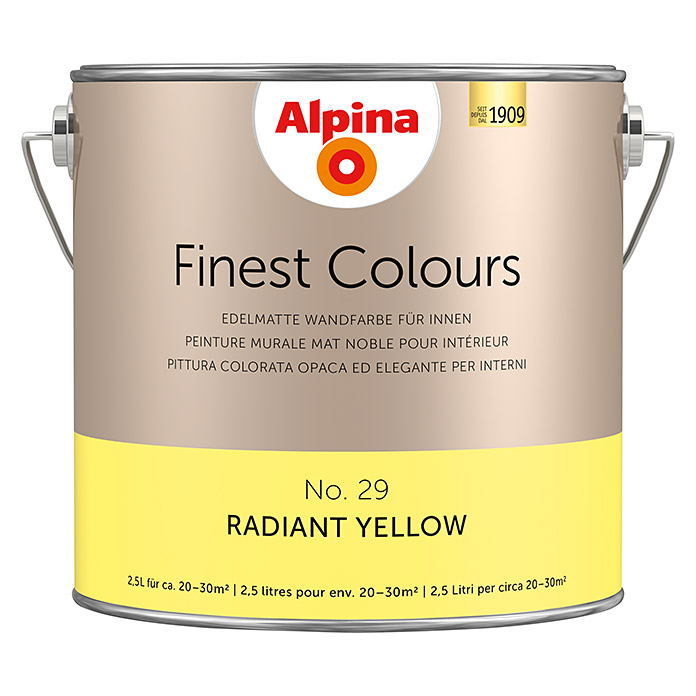 Peinture murale Alpina Finest Colours Radiant Yellow