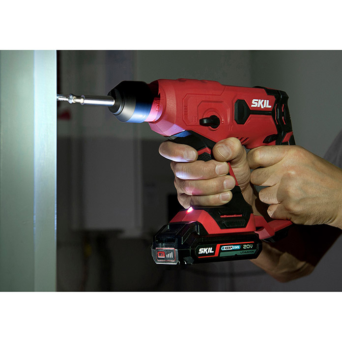 SKIL Red Marteau perforateur sans fil 3810 CA (20 V, sans batterie, vitesse  de ralenti: 0 tr/min - 900 tr/min)