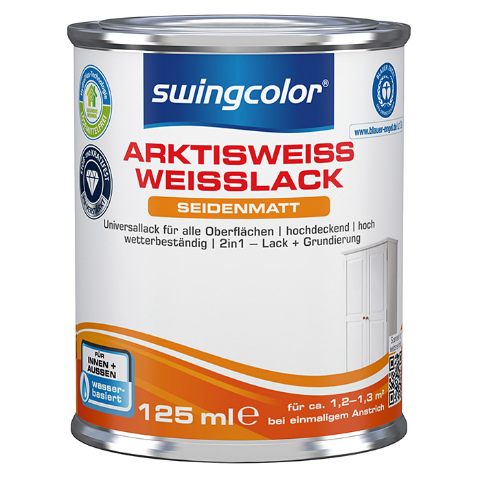 swingcolor Arktisweiss Weisslack seidenmatt